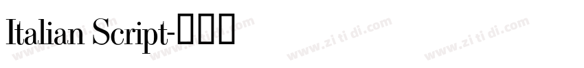 Italian Script字体转换